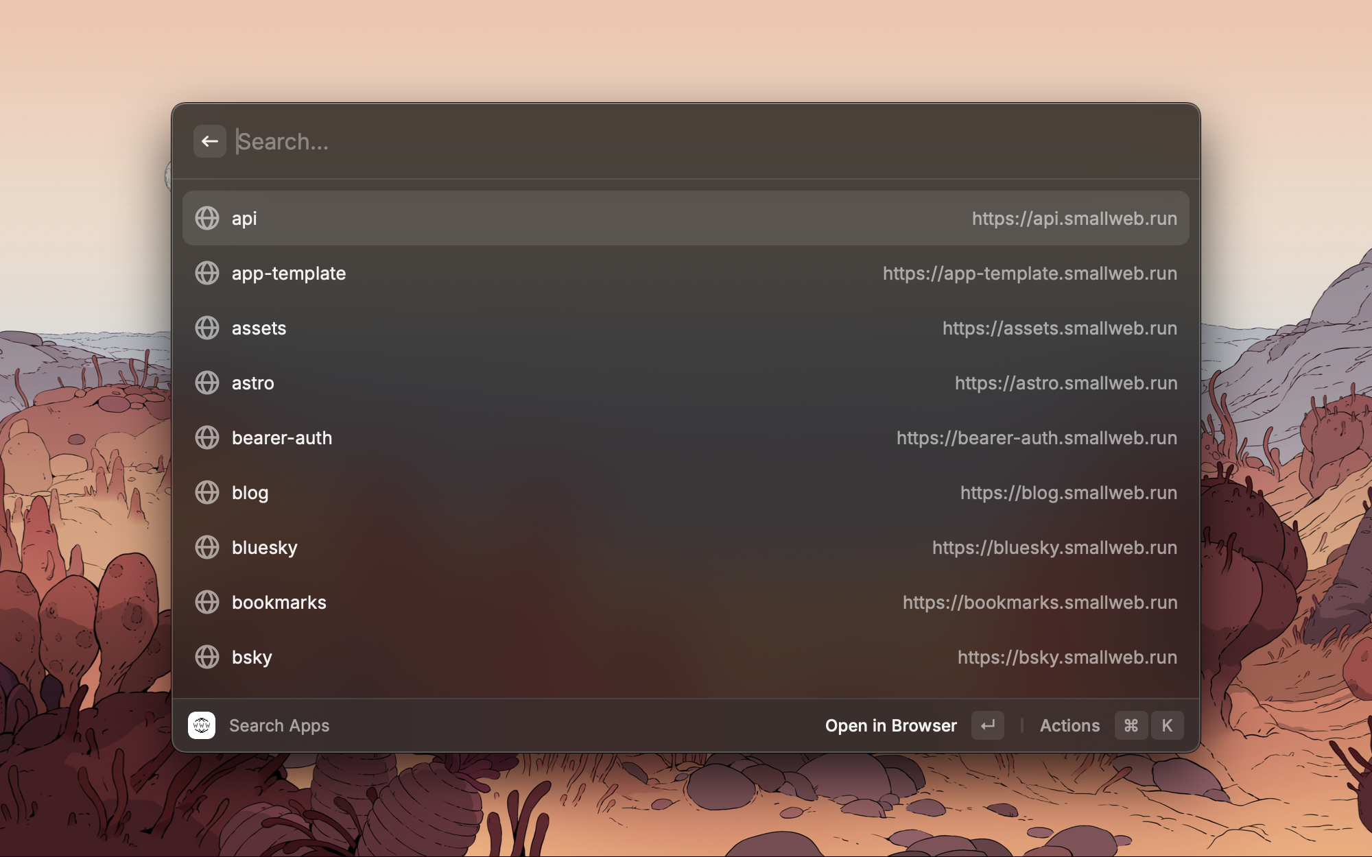 raycast extension screenshot